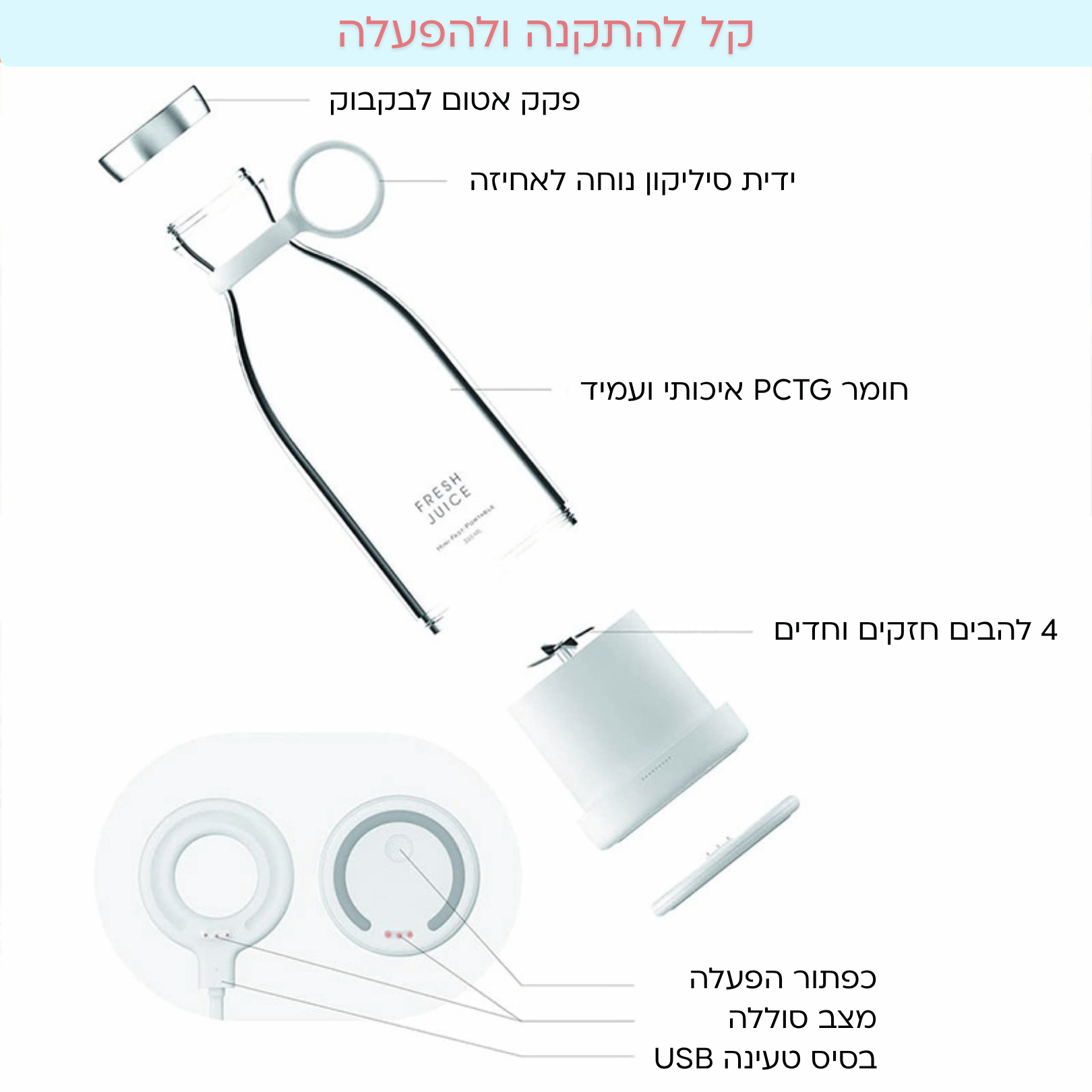 בלנדר שייק אישי מבית SMOOTE